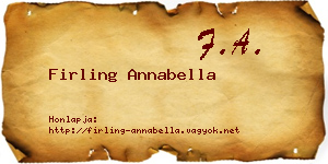 Firling Annabella névjegykártya